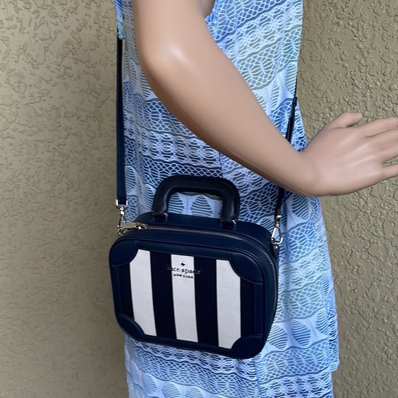 Kate Spade Traveler Trunk Crossbody Bag Blazer Blue Multi - Picture 16 of 16
